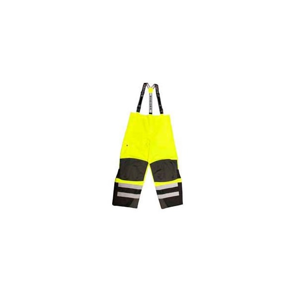 Radians RW32-EZ1Y Heavy Duty Rip Stop Waterproof & Breathable Pants W/Bib, Hi-Viz Lime, L RW32-EZ1Y-L - main